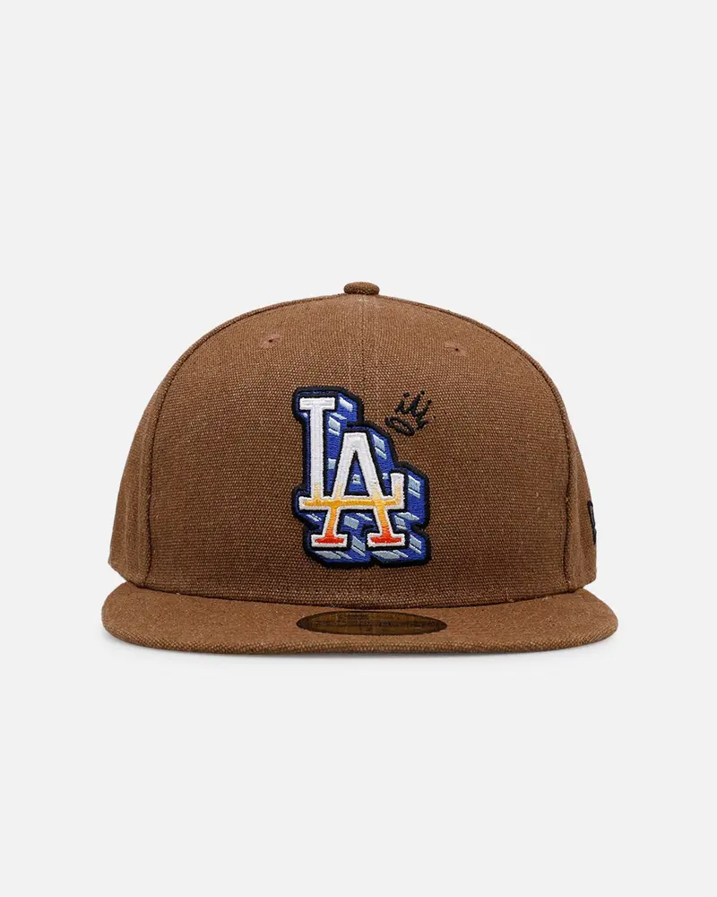 New Era Los Angeles Dodgers 'Scribble' 59Fifty Fitted Brown 1