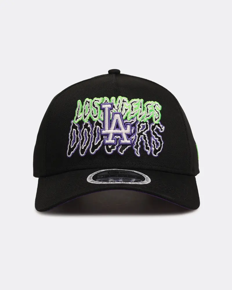 New Era Los Angeles Dodgers 'Spooky Script' 9Forty A-Frame Snapback Black/Green/Purple 1