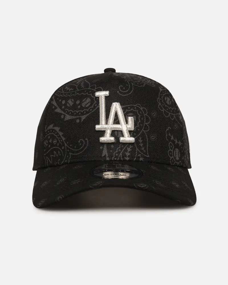 New Era Los Angeles Dodgers 'Tonal Paisley' 9Forty A-Frame Snapback Black 1