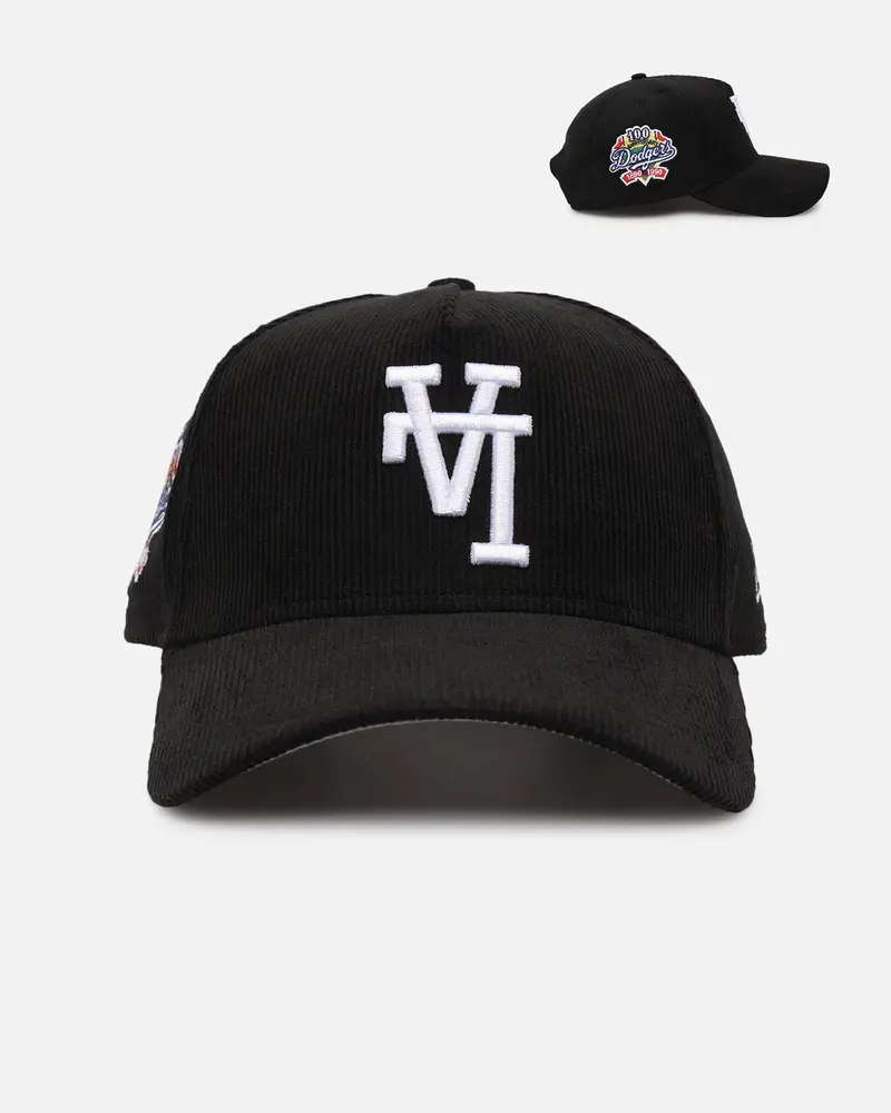 New Era Los Angeles Dodgers 'Upside Down La Cord' 9Forty A-Frame Corduroy Snapback Black 1