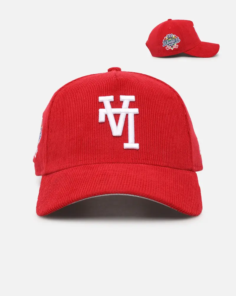 New Era Los Angeles Dodgers 'Upside Down La Cord' 9Forty A-Frame Corduroy Snapback Scarlet 1