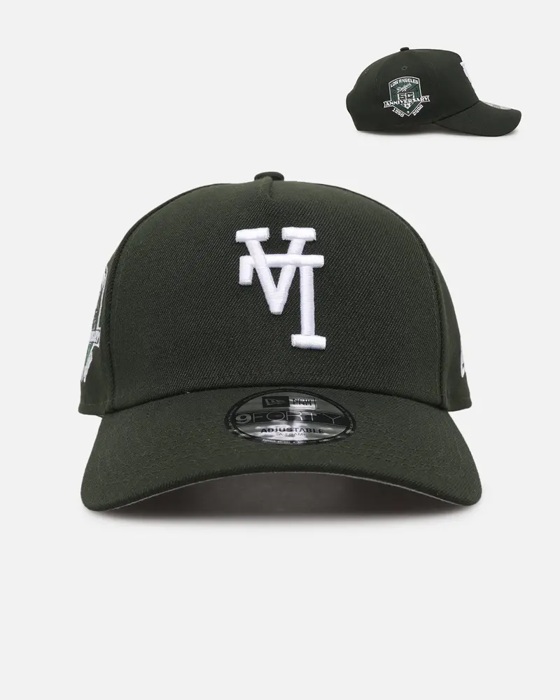 New Era Los Angeles Dodgers 'Upside Down La Polychromatic' 9Forty A-Frame Snapback Dark Green 1