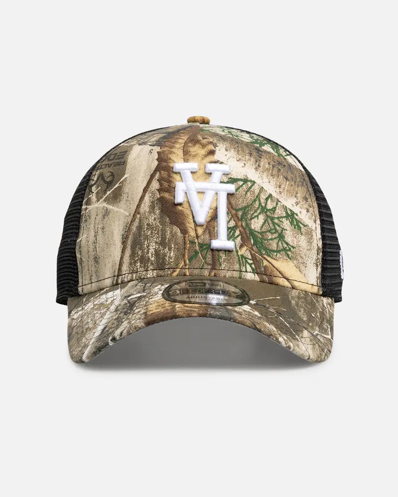 New Era Los Angeles Dodgers 'Upside Down Realtree Logo' 9Forty A-Frame Trucker Snapback Realtree Edge 1