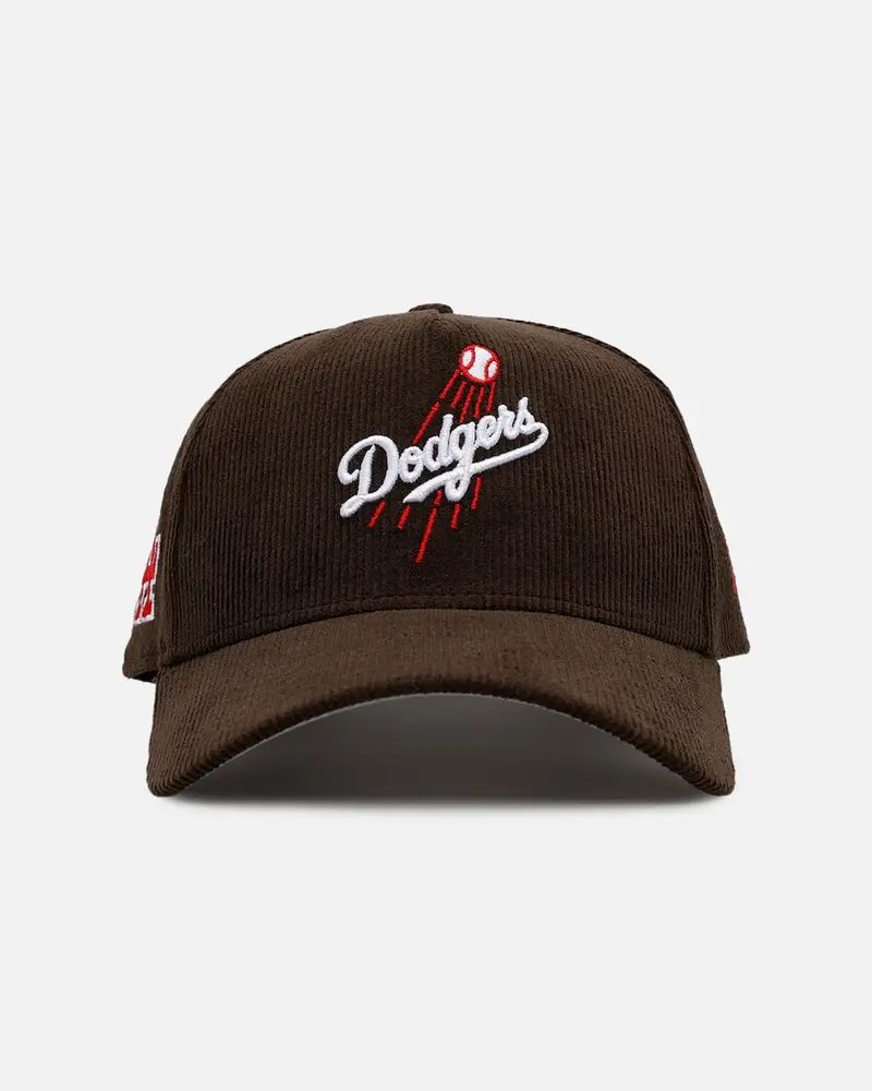 New Era Los Angeles Dodgers 'Walnut Cord' 9Forty A-Frame Corduroy Snapback Walnut 1