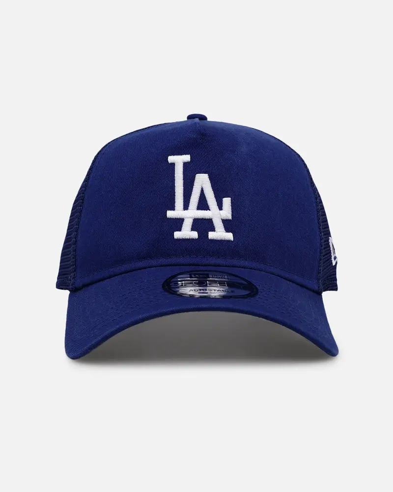 New Era Los Angeles Dodgers 'Washed Truckers' 9Forty A-Frame Trucker Snapback Official Team Color 1