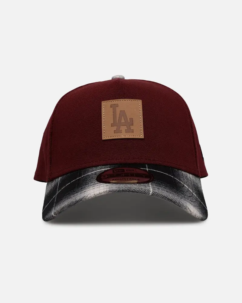New Era Los Angeles Dodgers 'Workwear' 9Forty A-Frame Snapback Maroon 1