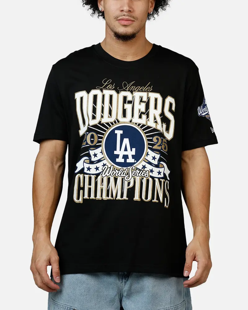 New Era Los Angeles Dodgers World Series Champs T-Shirt Black 1