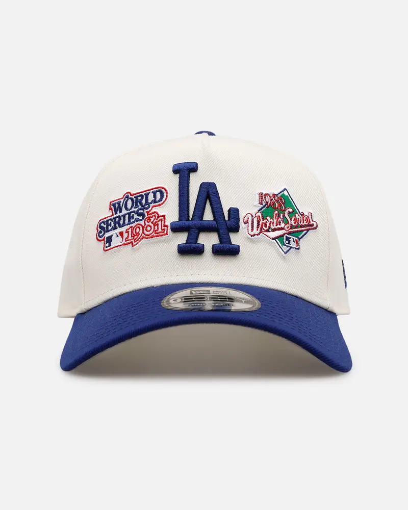 New Era Los Angeles Dodgers 'World Series Logo' 9Forty A-Frame Snapback Chrome 1