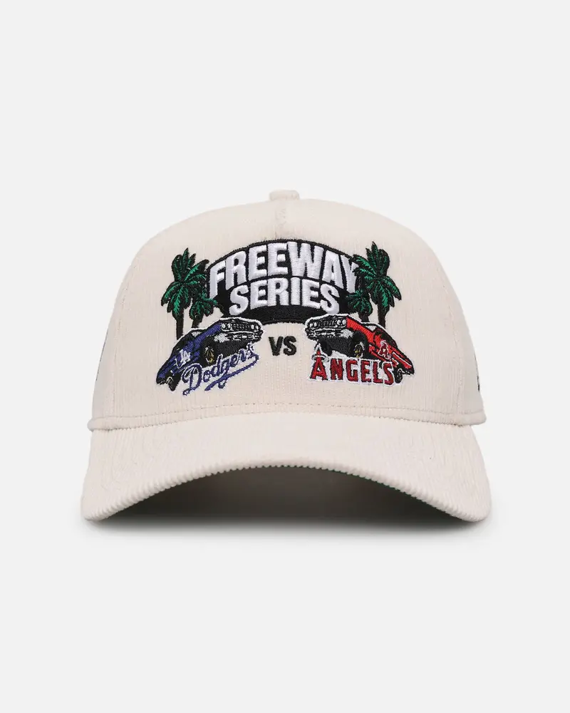 New Era Los Angeles Dodgers X Los Angeles Angels Freeway Series 9Forty A-Frame Corduroy Snapback White 1