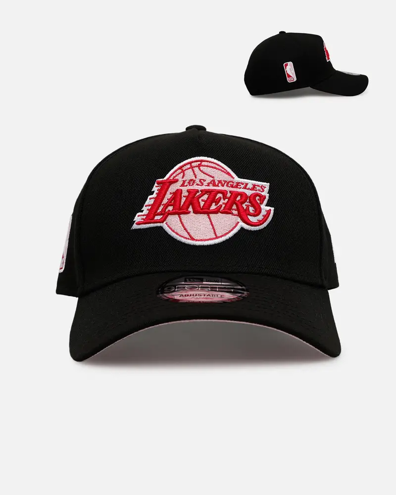 New Era Los Angeles Lakers 'Black And Pink' 9Forty A-Frame Snapback Black/Pink 1