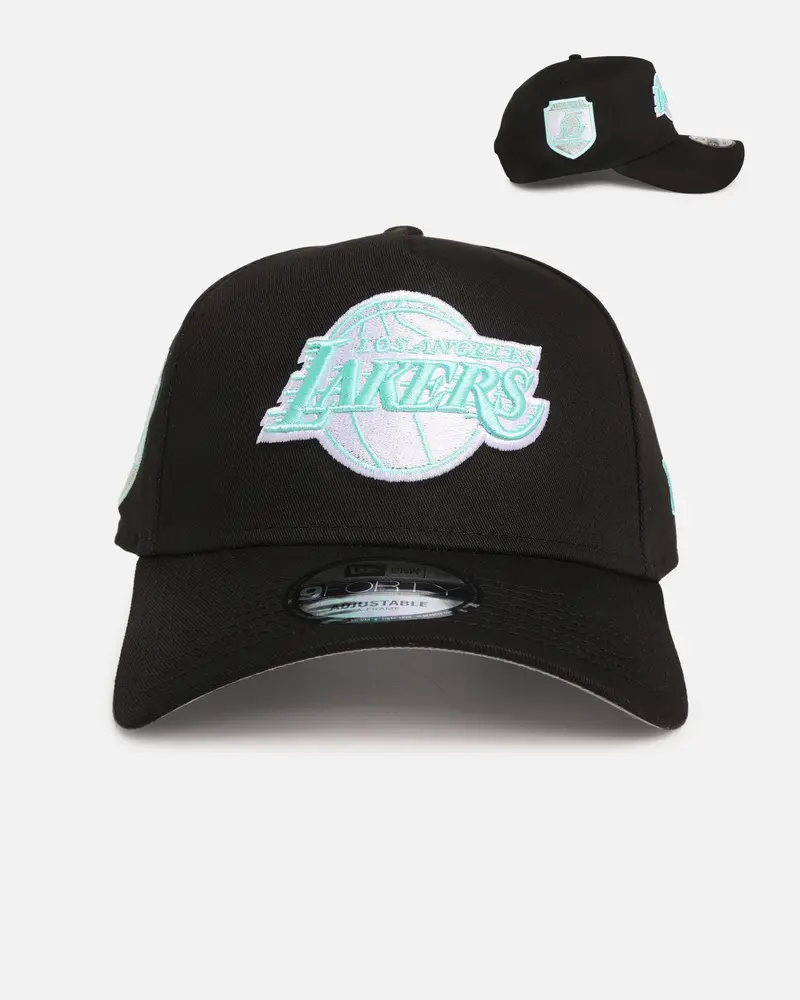 New Era Los Angeles Lakers 'Black Aqua' 9Forty A-Frame Snapback Black/Aqua 1