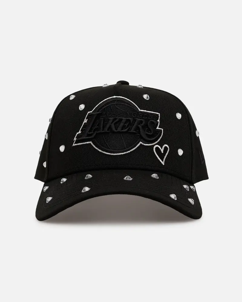 New Era Los Angeles Lakers 'Black Satin Hearts' 9Forty A-Frame Snapback Black 1