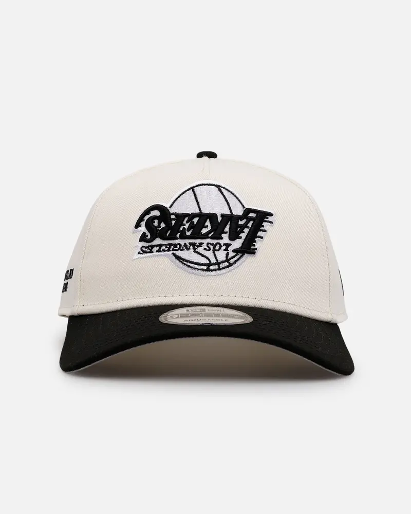New Era Los Angeles Lakers 'Chrome Black Upside Down Logo' 9Forty A-Frame Snapback Chrome/Black 1