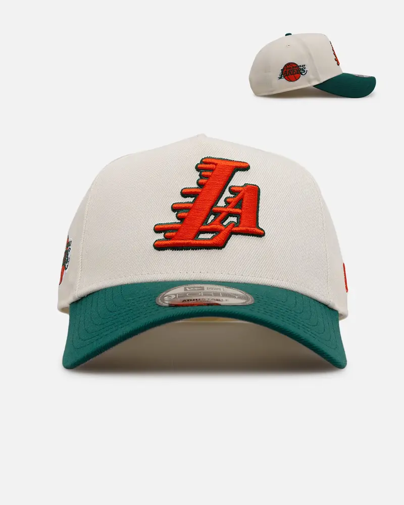 New Era Los Angeles Lakers 'Citrus' 9Forty A-Frame Snapback Chrome/Green/Orange 1