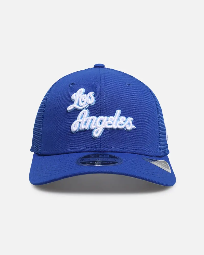 New Era Los Angeles Lakers 'Hwc' 9Seventy Trucker Stretch Snapback Medium Blue 1