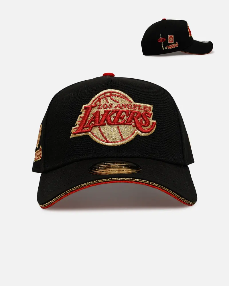 New Era Los Angeles Lakers 'Longevity' 9Forty A-Frame Snapback Black/Red 1