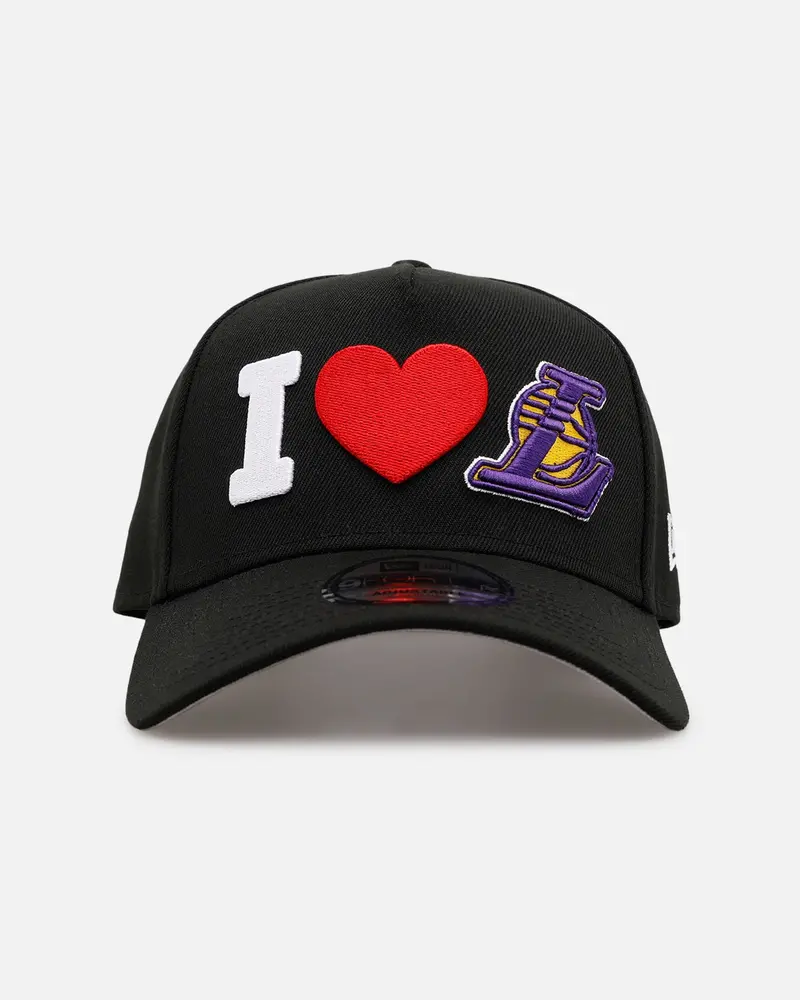 New Era Los Angeles Lakers 'Love' 9Forty A-Frame Snapback Black 1