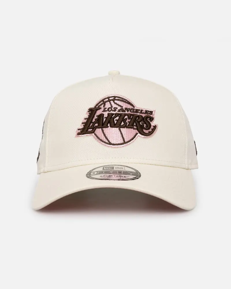 New Era Los Angeles Lakers 'Neapolitan Chrome' 9Forty A-Frame Snapback Chrome/Pink Met 1