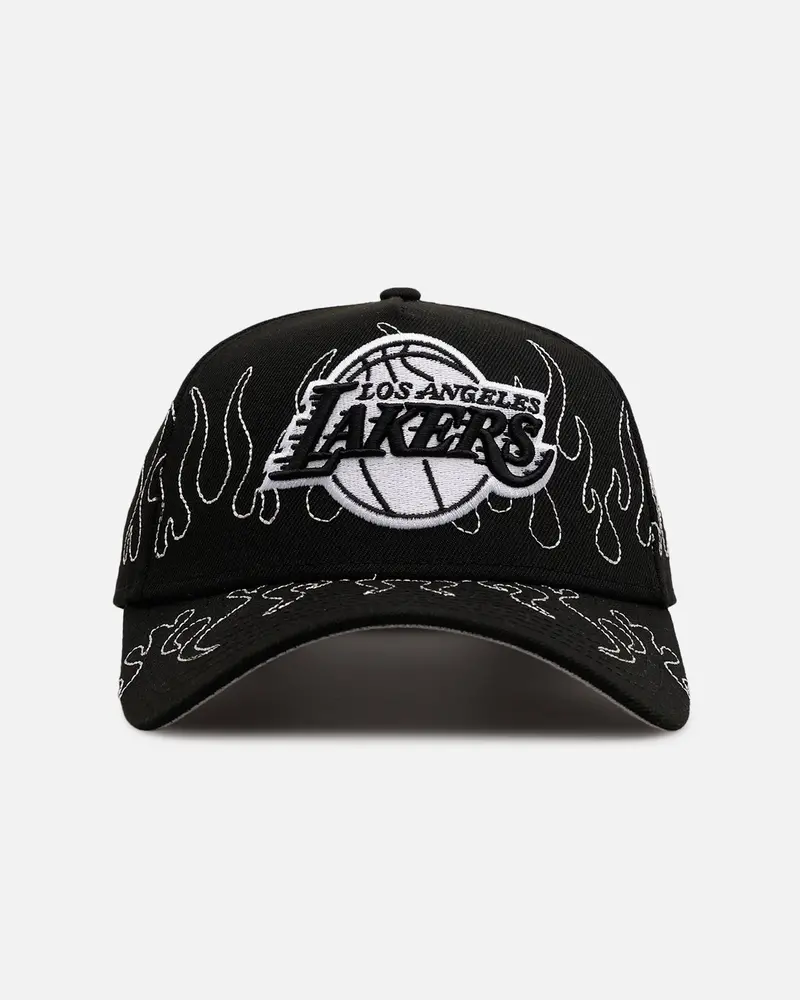 New Era Los Angeles Lakers 'Outline Flames' 9Forty A-Frame Snapback Black 1