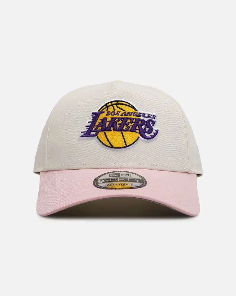 New Era Los Angeles Lakers 'Pink Lemonade' 9Forty A-Frame Snapback Pink/Yellow 1