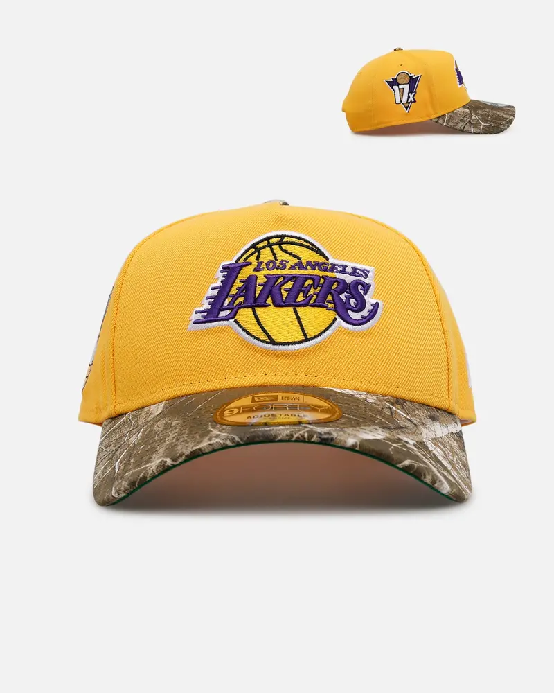 New Era Los Angeles Lakers 'Realtree Visor' 9Forty A-Frame Snapback Official Team Color 1
