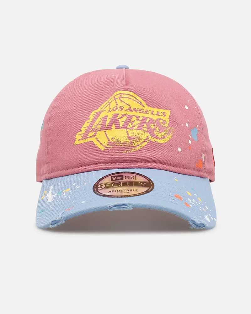 New Era Los Angeles Lakers 'Seasoned' 9Forty A-Frame Strapback Pink/Blue 1