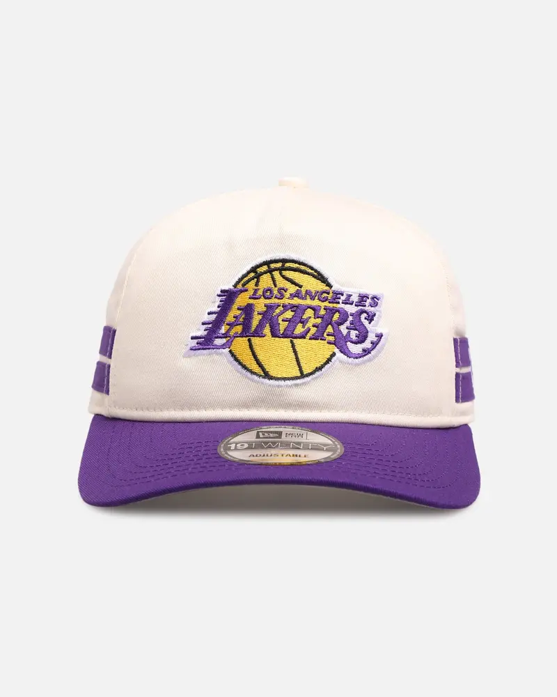New Era Los Angeles Lakers 'Stripe' 19Twenty Snapback Chrome/Official Team Color 1
