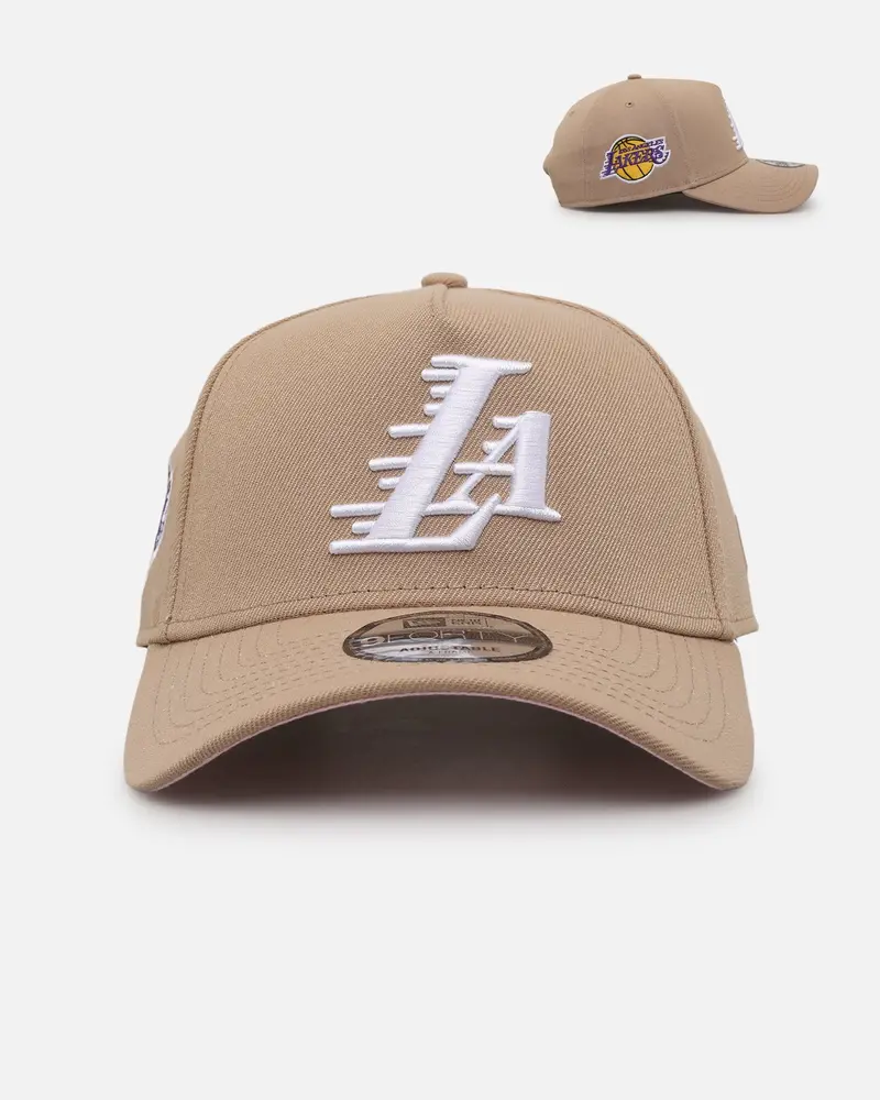 New Era Los Angeles Lakers 'Tan Pink' 9Forty A-Frame Snapback Tan 1