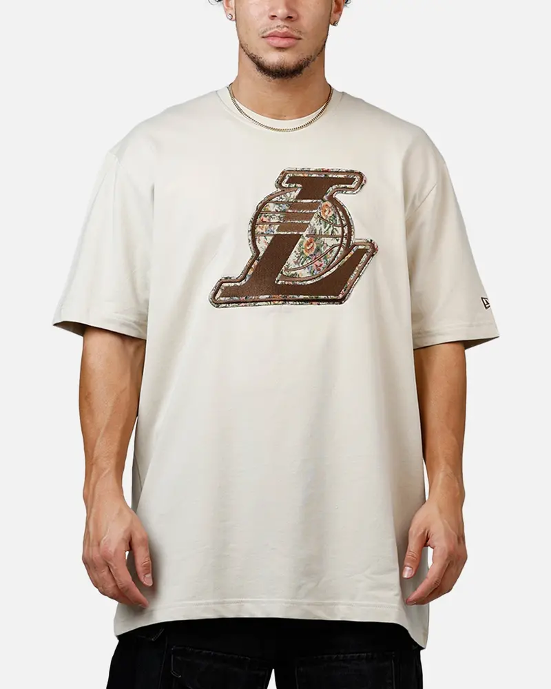 New Era Los Angeles Lakers Upholstery T-Shirt Stone 1
