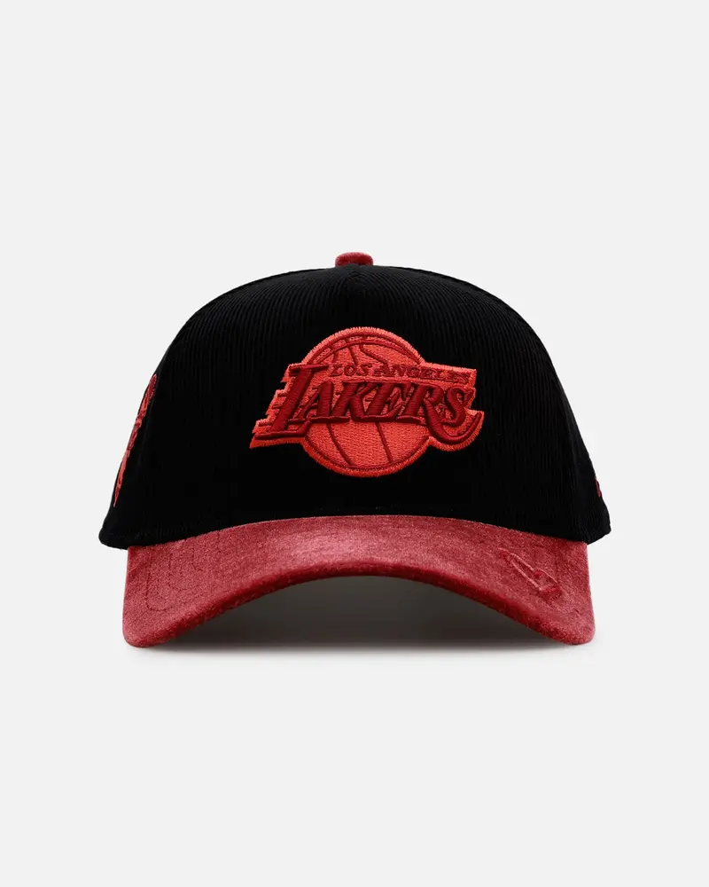 New Era Los Angeles Lakers 'Velvet Cord Certified Lover' 9Forty A-Frame Premium Corduroy Snapback Black 1
