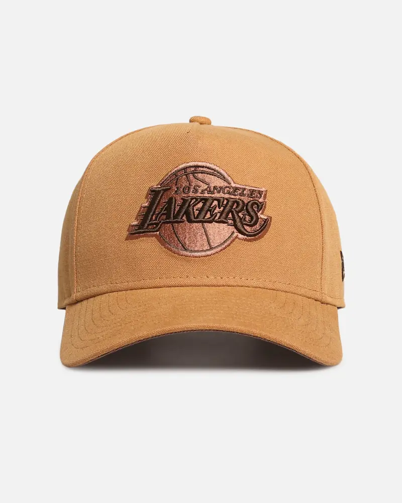 New Era Los Angeles Lakers 'Washed Canvas' 9Forty A-Frame Snapback Bronze 1