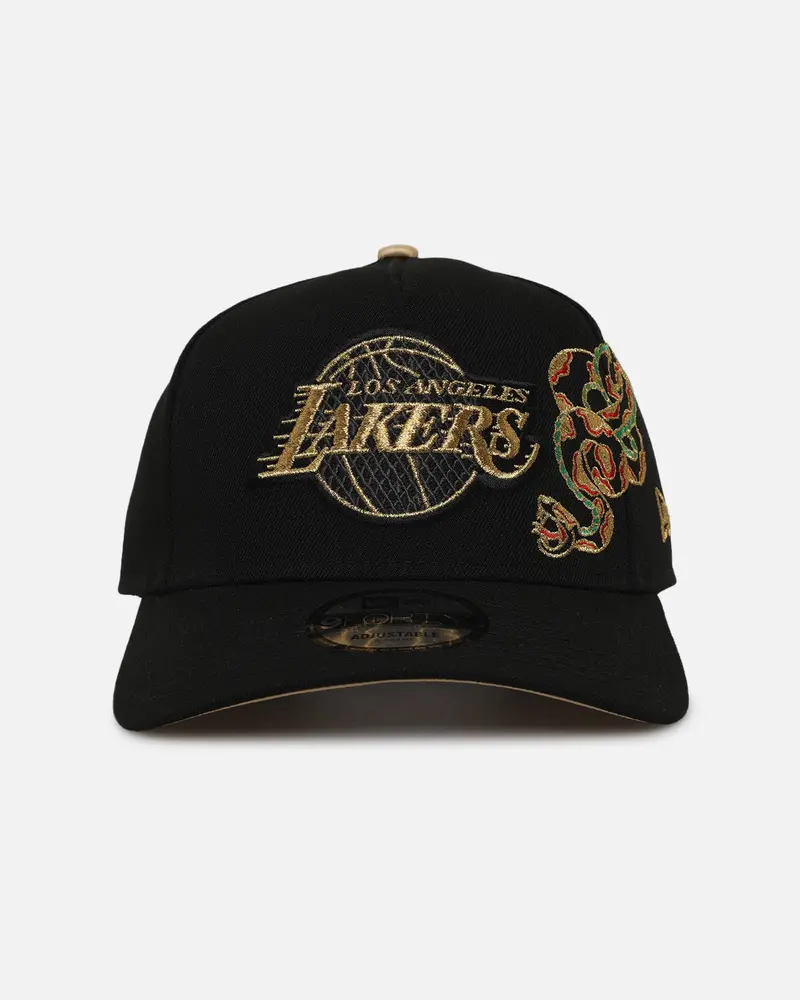 New Era Los Angeles Lakers 'Year Of The Snake' 9Forty A-Frame Snapback Black/Gold 1