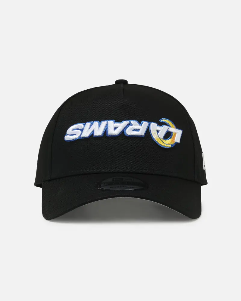 New Era Los Angeles Rams 'Upside Down Logo' 9Forty A-Frame Snapback Black 1