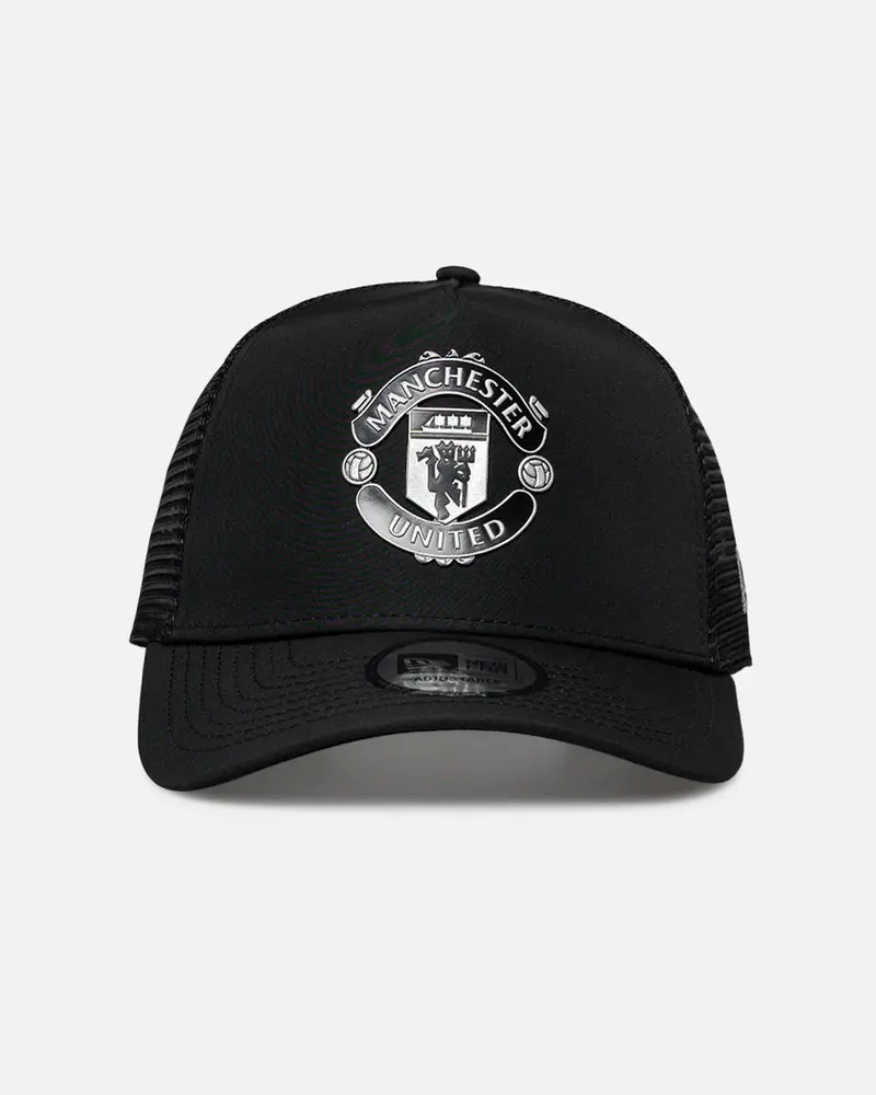 New Era Manchester United Fc Reflective A-Frame Trucker Snapback Black 1