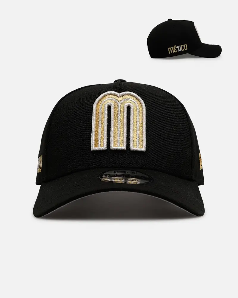 New Era Mexico National Baseball Team 'New Year's Eve' 9Forty A-Frame Snapback Gold/Silver 1