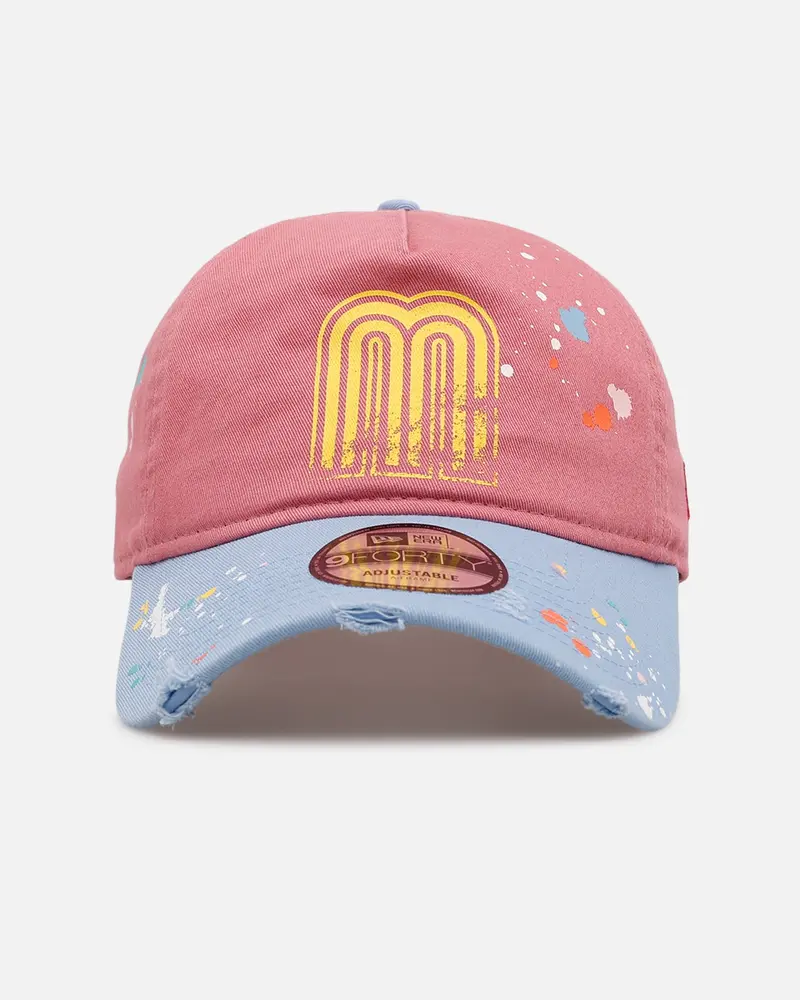 New Era Mexico National Baseball Team 'Seasoned' 9Forty A-Frame Strapback Pink/Blue 1