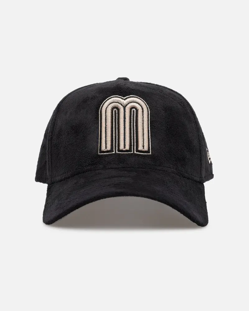New Era Mexico National Baseball Team 'Suede' 9Forty A-Frame Strapback Black/Tan 1