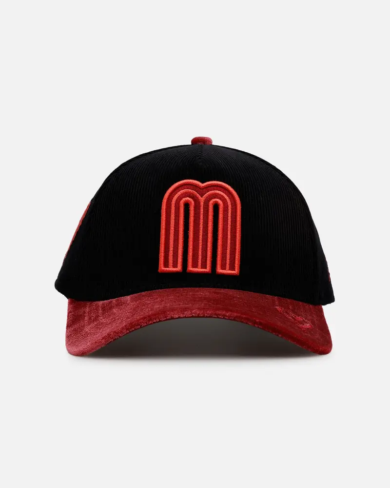 New Era Mexico National Baseball Team 'Velvet Cord Certified Lover' 9Forty A-Frame Premium Corduroy Snapback Black 1