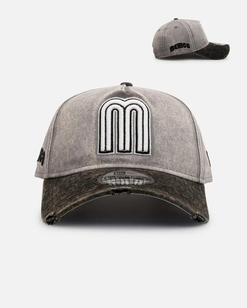 New Era Mexico National Baseball Team 'Washed Storm Gray' 9Forty A-Frame Snapback Gray 1