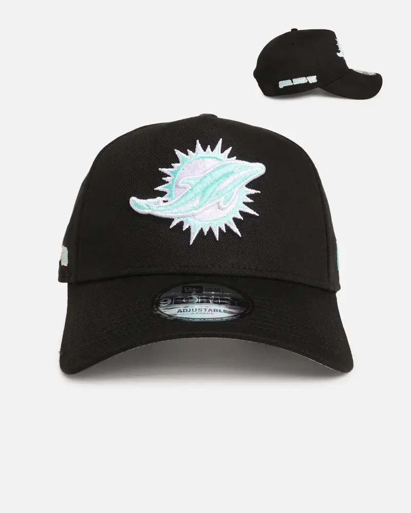 New Era Miami Dolphins 'Black Aqua' 9Forty A-Frame Snapback Black/Aqua 1