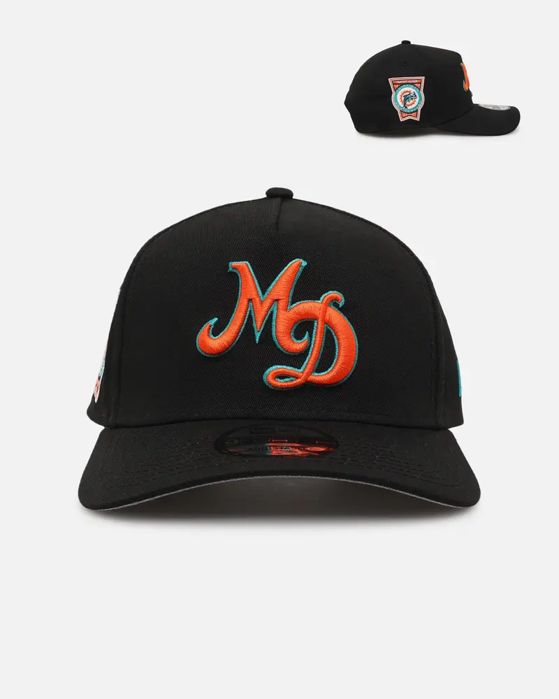 New Era Miami Dolphins 'Nfl City Originals 2.0' 9Forty A-Frame Snapback Black 1