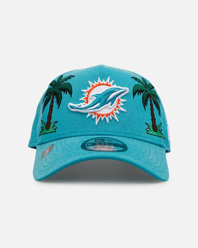 New Era Miami Dolphins 'Palm Trees' 9Forty A-Frame Snapback Official Team Color 1