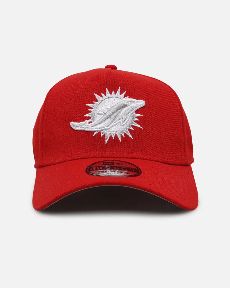 New Era Miami Dolphins "Scarlet White" 39Thirty  A-Frame Stretch Fit Scarlet/White 1