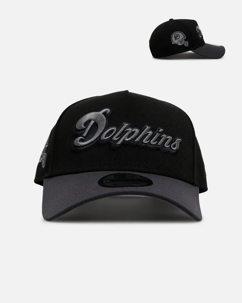 New Era Miami Dolphins 'Stealth' 9Forty A-Frame Snapback Black/Charcoal 1