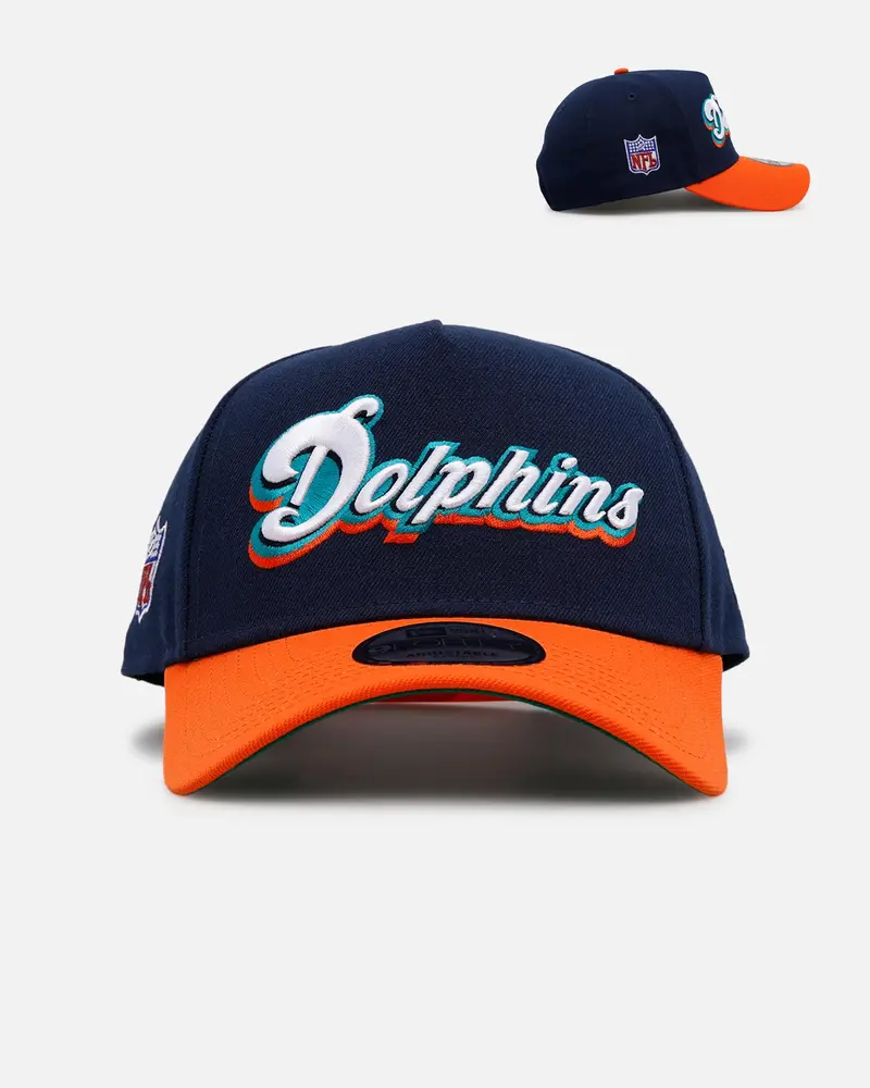 New Era Miami Dolphins 'Throwback Bowl' 9Forty A-Frame Snapback Navy 1