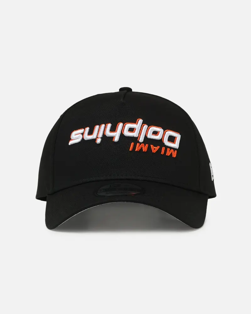 New Era Miami Dolphins 'Upside Down Logo' 9Forty A-Frame Snapback Black 1