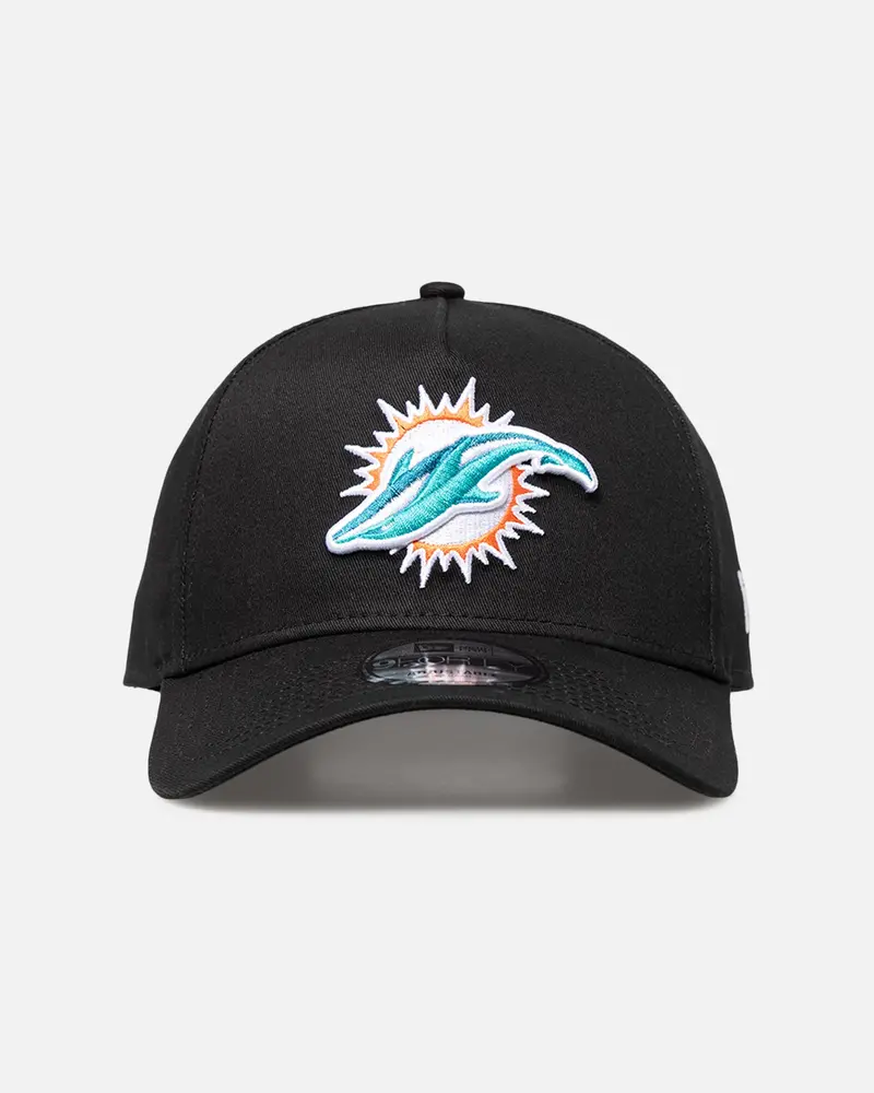 New Era Miami Dolphins 'Upside Down Logo' 9Forty A-Frame Snapback Black/Official Team Color 1