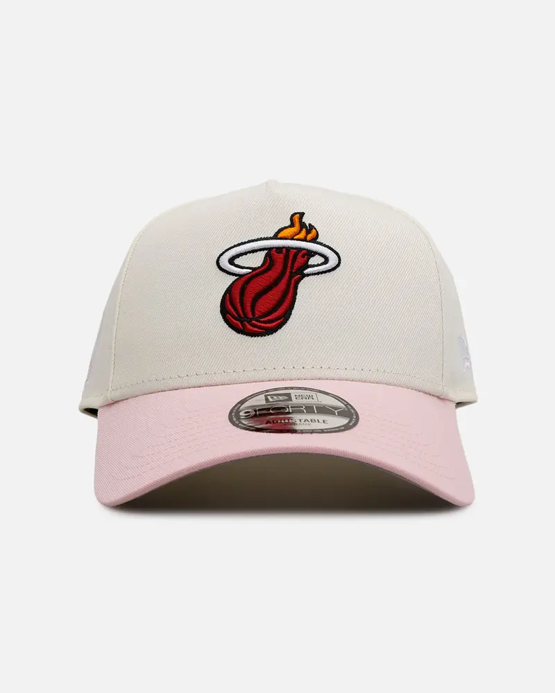 New Era Miami Heat 'Pink Lemonade' 9Forty A-Frame Snapback Pink/Yellow 1