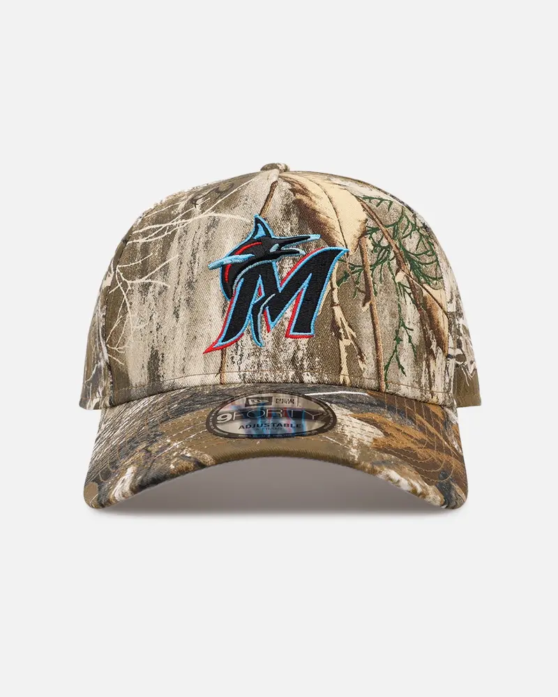 New Era Miami Marlins 'Great Outdoors Part Ii' 9Forty A-Frame Snapback Real Tree Camo 1