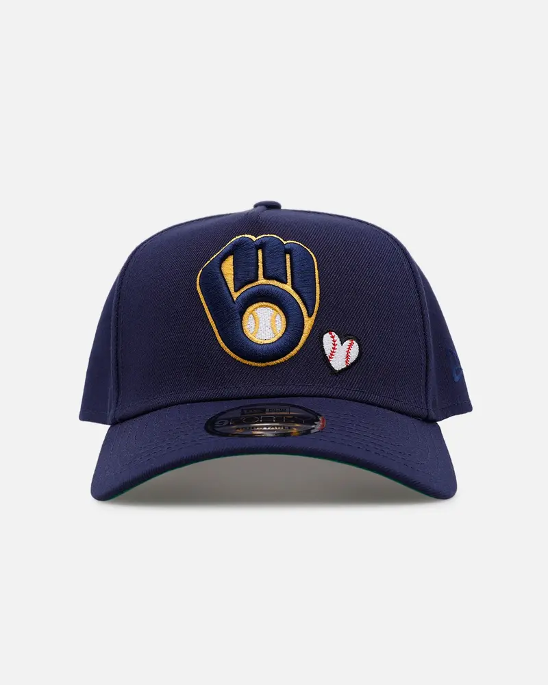 New Era Milwaukee Brewers 'Baseball Hearts' 9Forty A-Frame Snapback Official Team Color 1